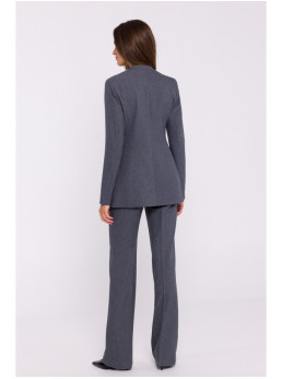 S370 Gėlėtas švarkas - pilka