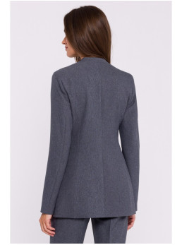 S370 Gėlėtas švarkas - pilka