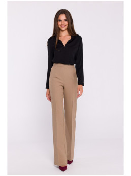 S371 Plėšyti platėjantys džinsai - smėlio