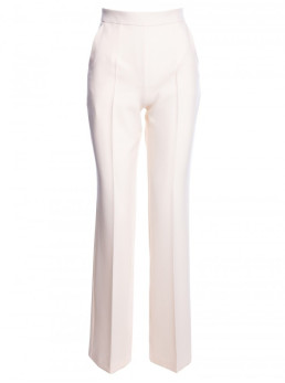 S371 Platėjančio silueto kelnės - dramblio kaulo