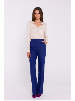 S371 Plėšyto kirpimo kelnės - mėlyna