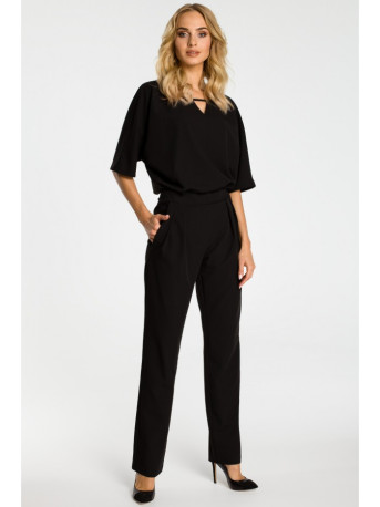 M334 Jumpsuit with kimono sleeve - black