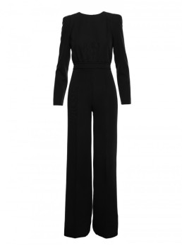 M811 Kombinezonas su paaukštintais pečiais - juoda