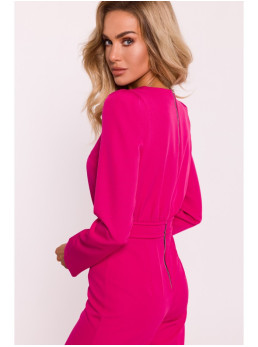 M811 Kombinezonas su paaukštintais pečiais - fuksijos