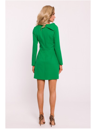 M814 Mini suknelė su kaspinėliu ant peties - žalia