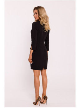 M815 Mini suknelė skeltomis rankovėmis - juoda