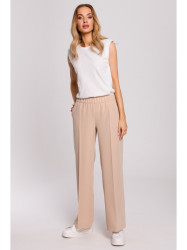 M570 Creased Leg Trousers - beige