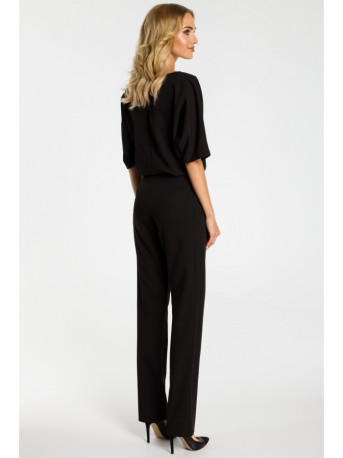 M334 Jumpsuit with kimono sleeve - black