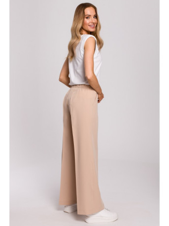 M570 Creased Leg Trousers - beige