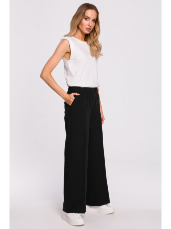 M570 Creased Leg Trousers - black