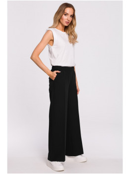 M570 Creased Leg Trousers - black