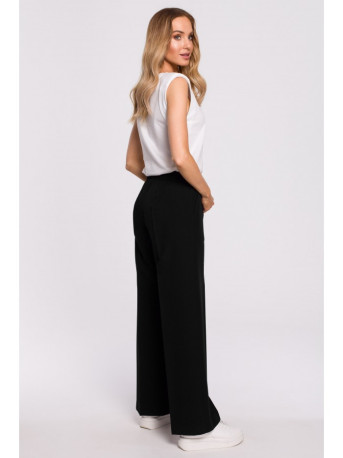 M570 Creased Leg Trousers - black