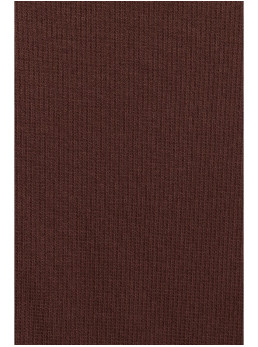 M820 Asimetriško kirpimo suknelė iš rib audinio - ruda