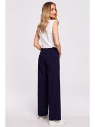 M570 Creased Leg Trousers - navy blue