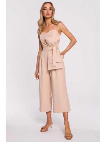 M571 Strapless Jumpsuit - beige