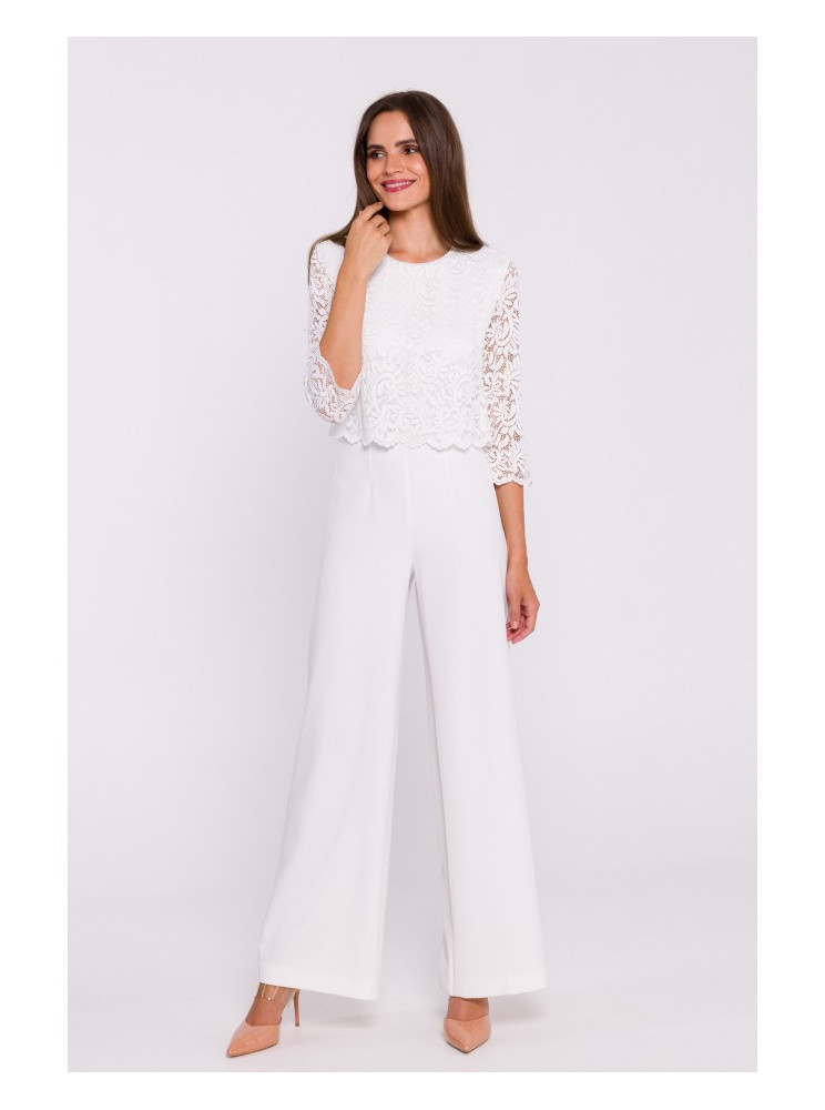 S381 Kombinezonas su nėrinių detalėmis - nebalinta