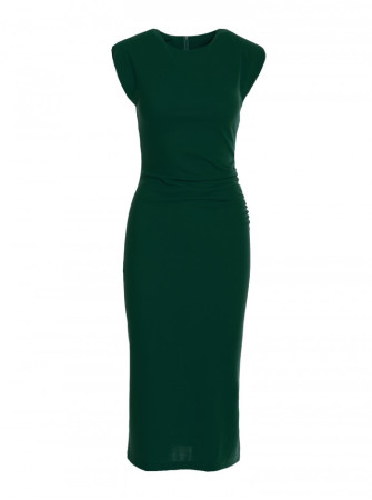 S382 Žalioji midi suknelė be rankovių - žalia
