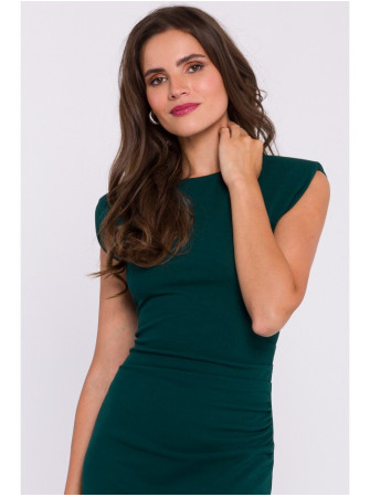 S382 Žalioji midi suknelė be rankovių - žalia