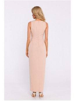 M835 Margas ilgas suknelė - smėlio