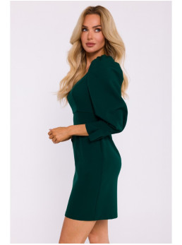 M836 Mini suknelė kvadratine iškirpte - bottle green