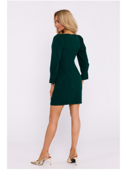 M836 Mini suknelė kvadratine iškirpte - bottle green