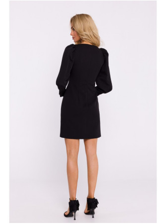 M836 Mini suknelė kvadratine iškirpte - juoda