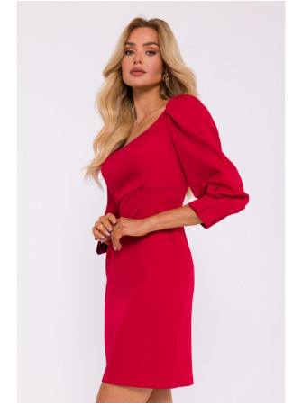 M836 Mini suknelė kvadratine iškirpte - raudona