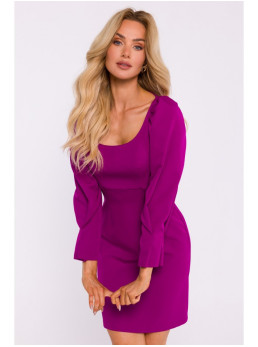 M836 Mini suknelė kvadratine iškirpte - ruby