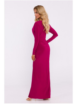 M840 Maksi suknelė su mazgu - ruby