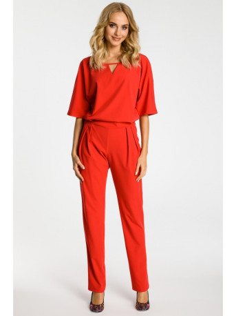 M334 Jumpsuit with kimono sleeve - red
