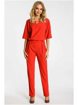 M334 Jumpsuit with kimono sleeve - red