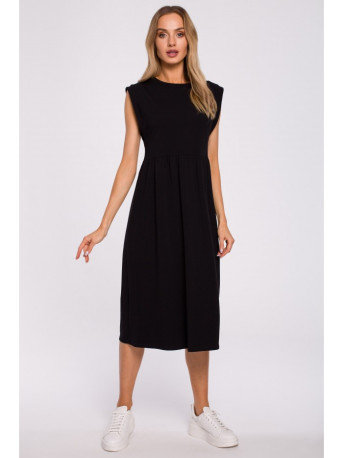 M581 High Waist Sleeveless Dress - black