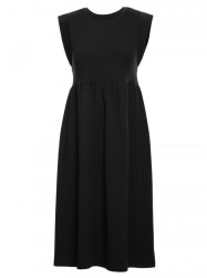 M581 Aukšto liemens suknelė be rankovių - juoda