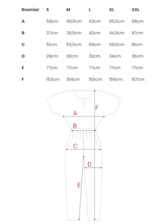 M334 Jumpsuit with kimono sleeve - red