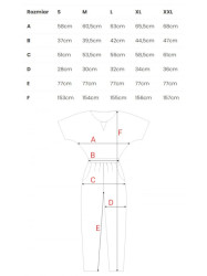 M334 Jumpsuit with kimono sleeve - red