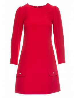 .K148 Trapecijos formos suknelė - raudona