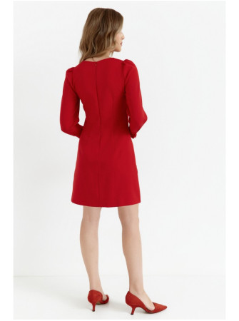 .K148 Trapecijos formos suknelė - raudona