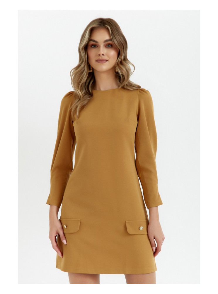 .K148 Trapecijos formos suknelė - cinnamon