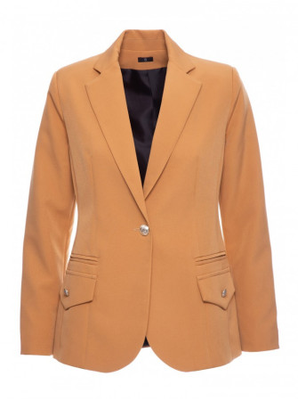 .K141 Švarkas su dvigubomis kišenėmis - cinnamon