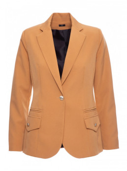 .K141 Švarkas su dvigubomis kišenėmis - cinnamon