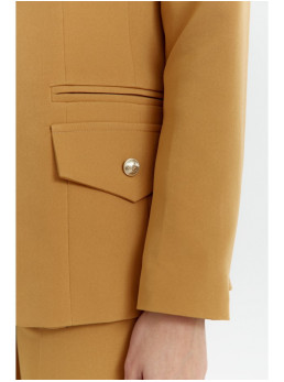 .K141 Švarkas su dvigubomis kišenėmis - cinnamon