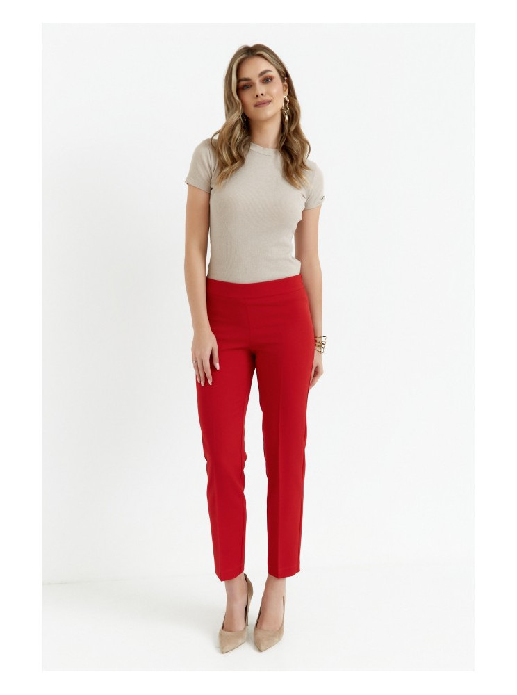 .K055 Slim silueto kelnės - raudona