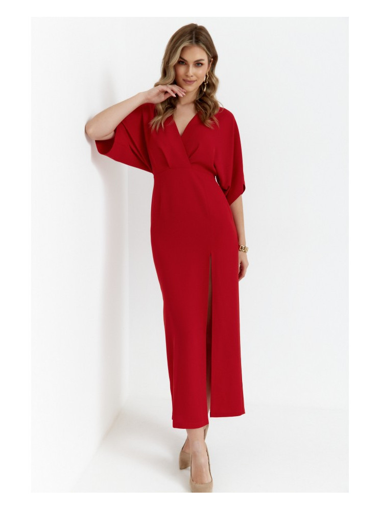 .K163 Ilga raudona suknelė - raudona