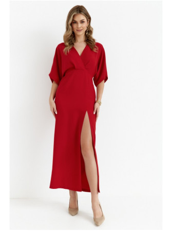 .K163 Ilga raudona suknelė - raudona