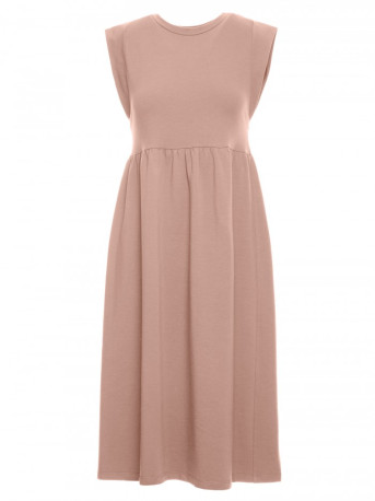 M581 Aukšto liemens suknelė be rankovių - Mocca