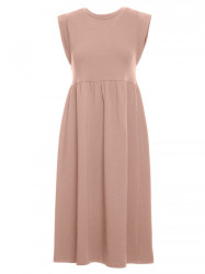 M581 Aukšto liemens suknelė be rankovių - Mocca