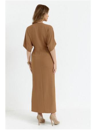 .K163 Ilga suknelė - smėlio