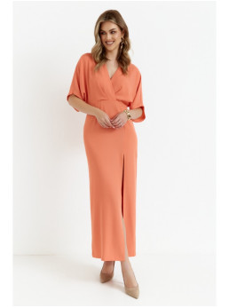 .K163 Ilga suknelė - oranžinė