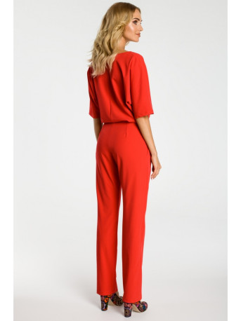 M334 Jumpsuit with kimono sleeve - red