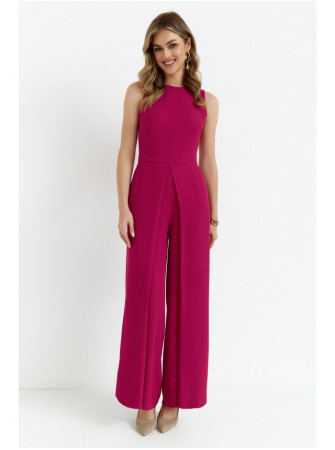 .K184 Plačios kelnės kombinezonas - slyvų